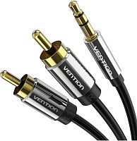 BCFBJ Кабель 3.5mm Male to 2RCA Male Audio Cable 5M Black Metal Type BCFBJ Кабель 3.5mm Male to 2RCA Male Audio Cable 5M Black Metal Type