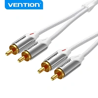 BCQIL Кабель Cotton Braided 2RCA Male to Male Audio Cable 10M Silver Aluminum Alloy Type BCQIL Кабель Cotton Braided 2RCA Male to Male Audio Cable 10M Silver Aluminum Alloy Type