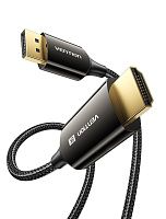 HFPBAC Кабель Cotton Braided 8K DisplayPort Male to HDMI Male Cable 1.8M Black Zinc Alloy Type HFPBAC Кабель Cotton Braided 8K DisplayPort Male to HDMI Male Cable 1.8M Black Zinc Alloy Type