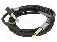BKEHH Кабель Cotton Braided 6.35mm TS Male to Male Right Angle Audio Cable 2M Gray Aluminum Alloy Type BKEHH Кабель Cotton Braided 6.35mm TS Male to Male Right Angle Audio Cable 2M Gray Aluminum Alloy Type