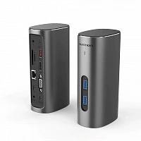 TPJH0-EU Док-станция Vention Type-C - HDMI+VGA+USB 3.1 Gen 2+USB 3.1 Gen 2-C+USB 3.0x2+RJ45+SD/TF+Au TPJH0-EU Док-станция Vention Type-C - HDMI+VGA+USB 3.1 Gen 2+USB 3.1 Gen 2-C+USB 3.0x2+RJ45+SD/TF+Au