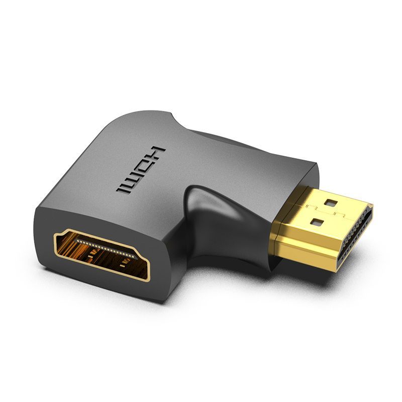 AIPB0 Переходник Vention HDMI - HDMI угловой плоский, 90 градусов, цвет: черный AIPB0 Переходник Vention HDMI - HDMI угловой плоский, 90 градусов, цвет: черный