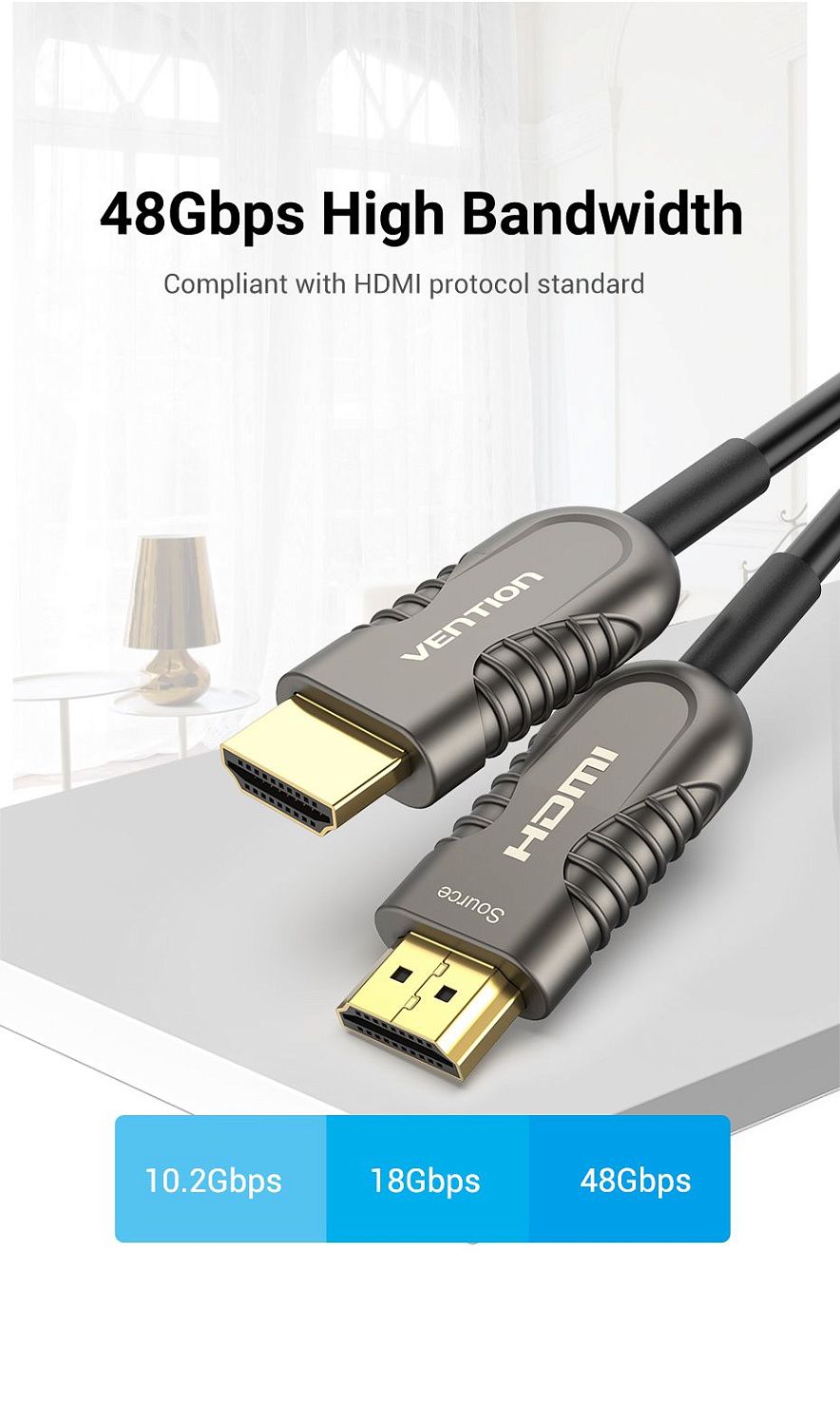 AAZBT Оптический Кабель HDMI v2.1 8K 60Hz Vention длина: 30м, цвет: черный AAZBT Оптический Кабель HDMI v2.1 8K 60Hz Vention длина: 30м, цвет: черный