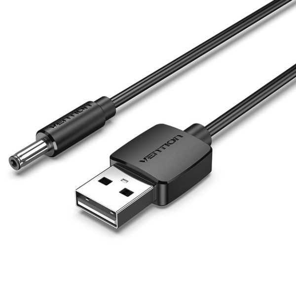 CEXBF Кабель Vention USB to 3.5mm Barrel Jack 5V DC Power Cable Black, черный CEXBF Кабель Vention USB to 3.5mm Barrel Jack 5V DC Power Cable Black, черный
