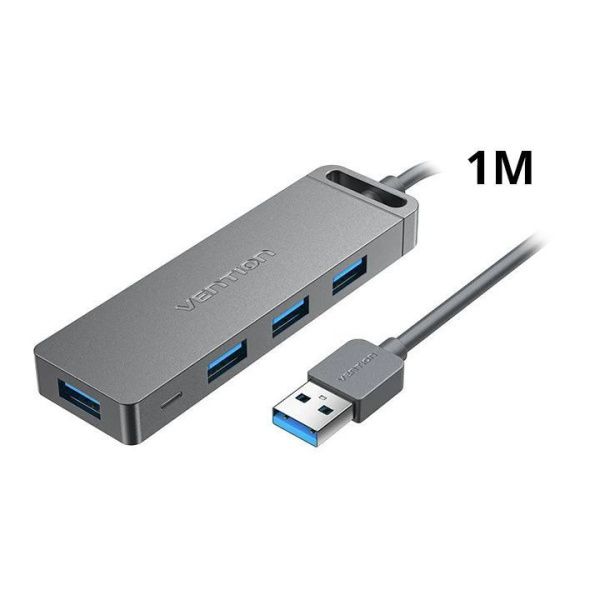 CHLHF USB-хаб Vention USB 3.0 - 4xUSB-A 3.0, длина: 1м, цвет: серый CHLHF USB-хаб Vention USB 3.0 - 4xUSB-A 3.0, длина: 1м, цвет: серый