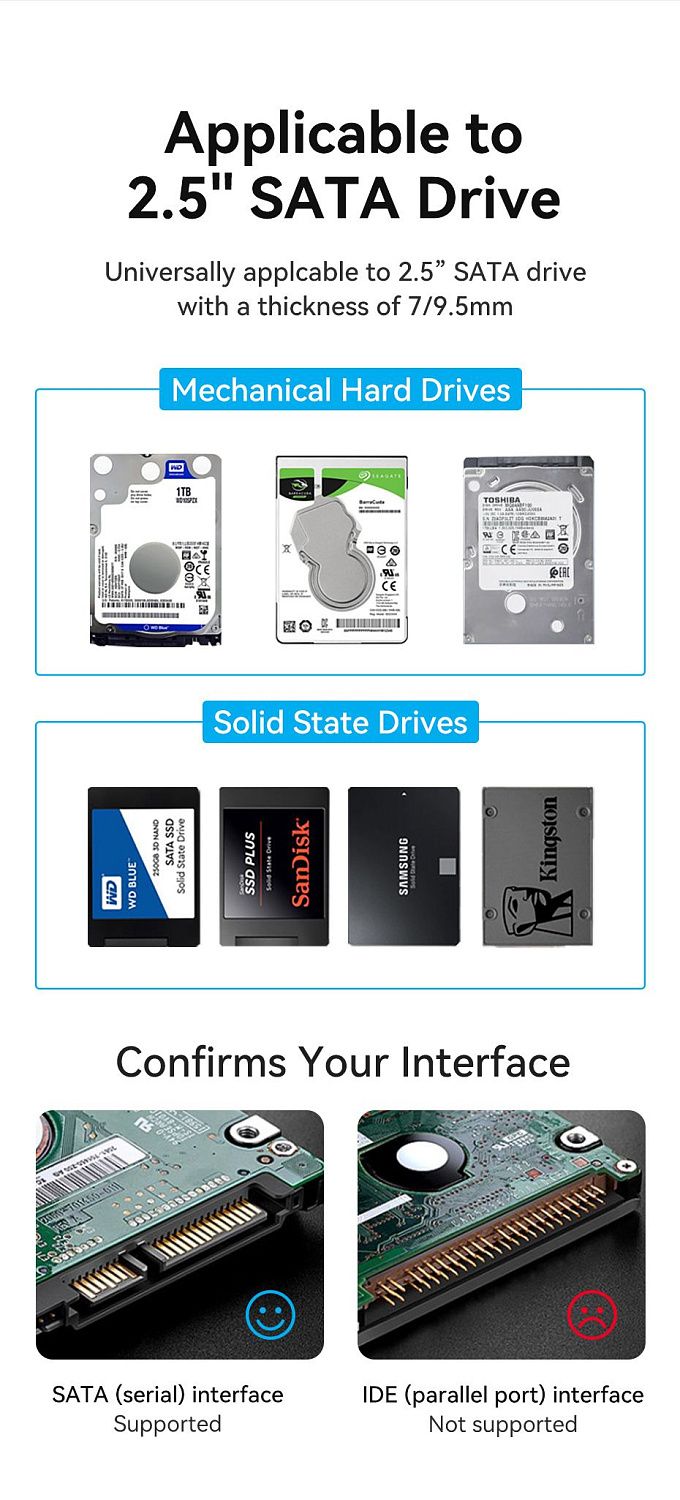 KPAB0 Бокс для диска 2.5 SATA Vention (USB 3.0 Micro-B), цвет: черный KPAB0 Бокс для диска 2.5 SATA Vention (USB 3.0 Micro-B), цвет: черный