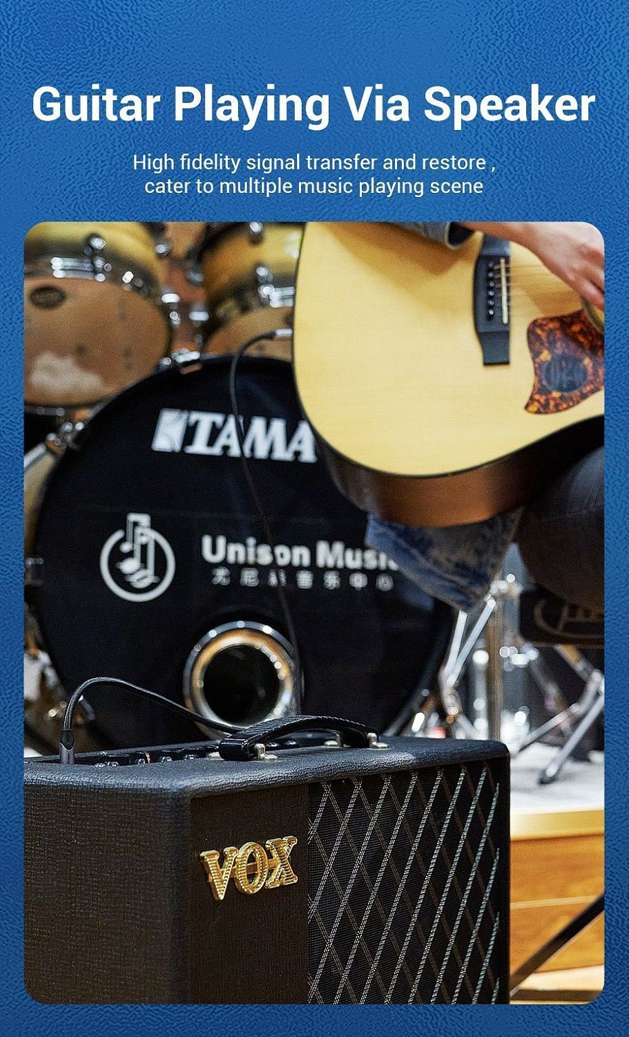 BASHF Кабель Cotton Braided 6.35mm TS Male to Male Audio Cable 1M Gray Aluminum Alloy Type