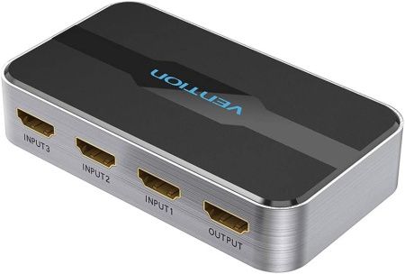 AFOH0 Переключатель HDMI Vention HDMI - 3xHDMI v2.0, цвет: серый