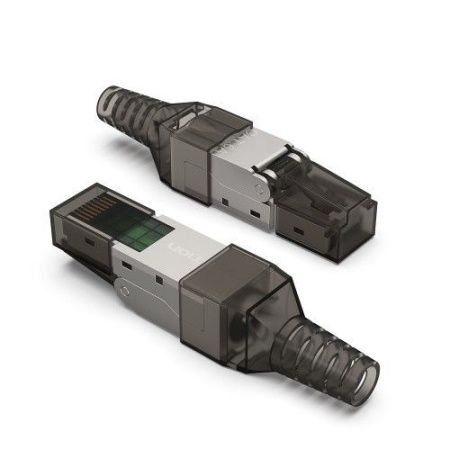 IDIH0 Адаптер Cat.6A FTP Toolless RJ45 Modular Plug Gray PC Boots Type