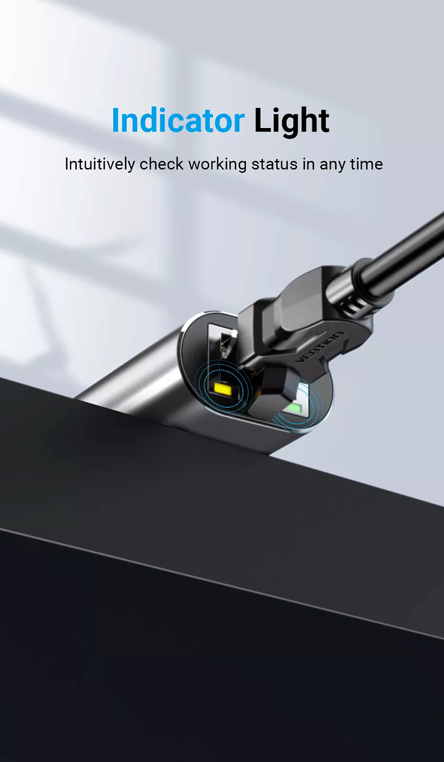 CFNHB Сетевой адаптер Vention USB Type-C - LAN 1Gbit, длина: 0.15м, цвет: серый