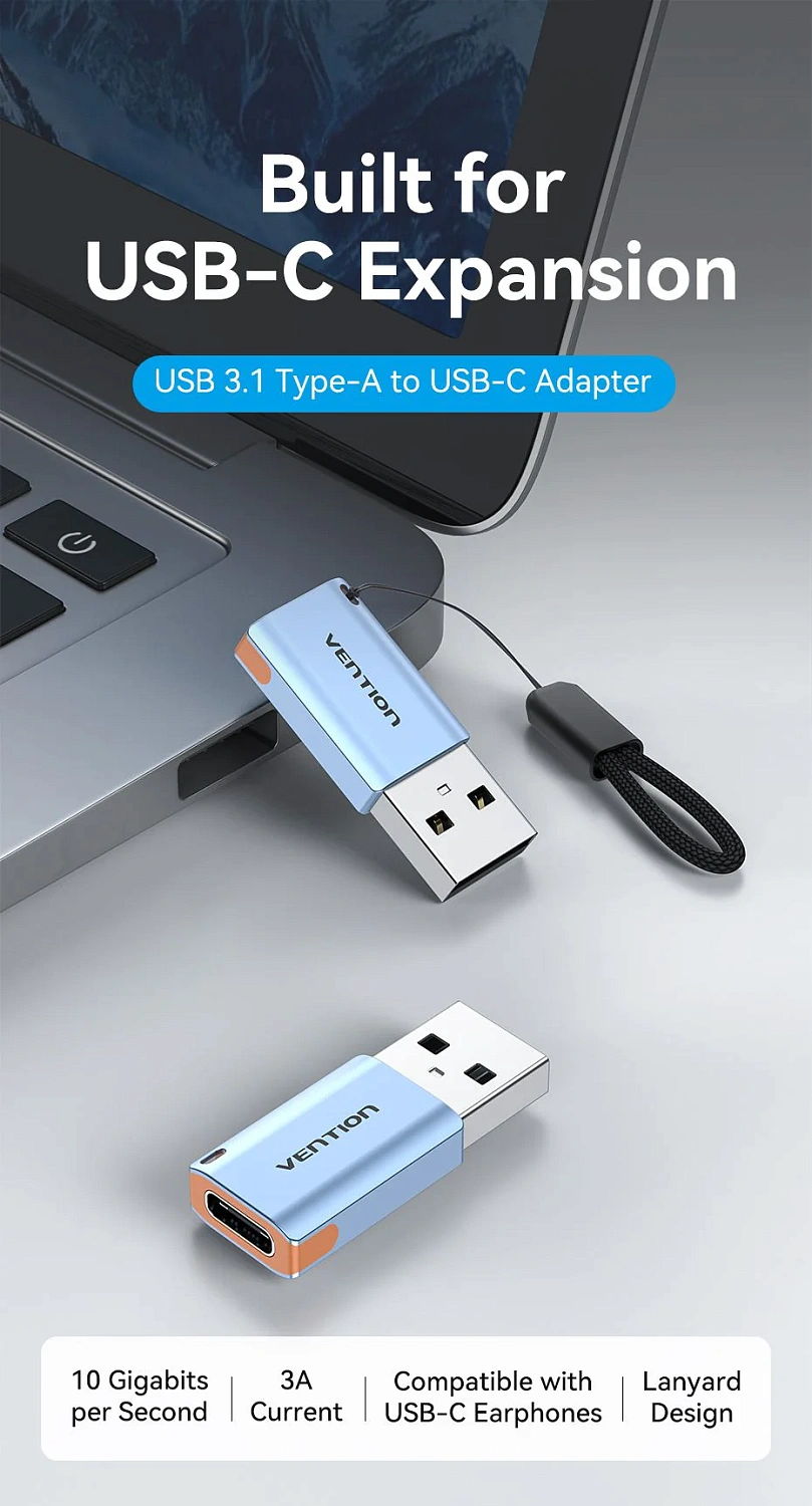 CUAH0 Переходник USB-A - USB-C Vention CUAH0 Переходник USB-A - USB-C Vention