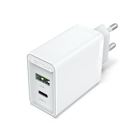 FBBW0-EU Зарядное устройство Vention USB-A + USB-C (18W/20W) цвет: белый