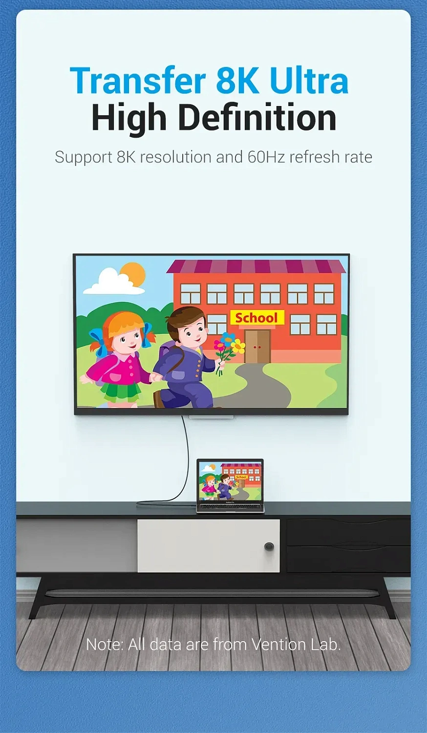 CGYBH Кабель USB-C to DP 8K Vention 2M Black