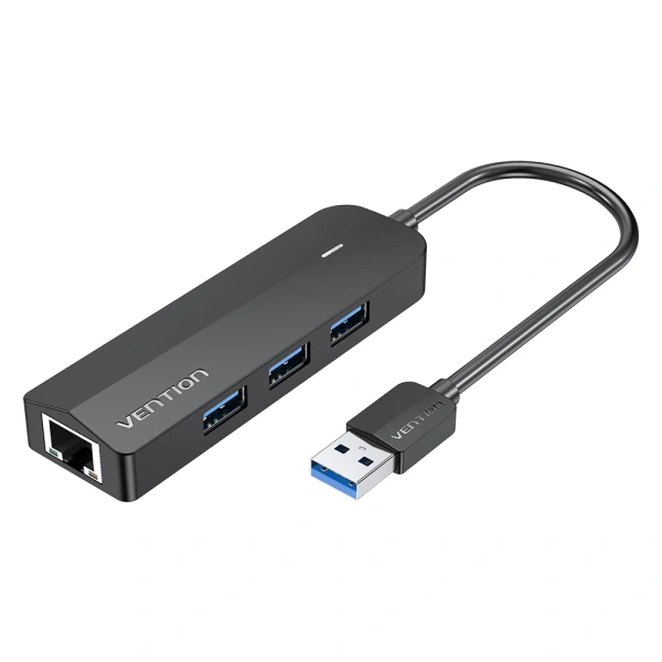 CHNBB Док-станция Vention USB 3.0 - 3xUSB-A 3.0, LAN 1Gbit,  длина: 0.15м, цвет: черный CHNBB Док-станция Vention USB 3.0 - 3xUSB-A 3.0, LAN 1Gbit,  длина: 0.15м, цвет: черный