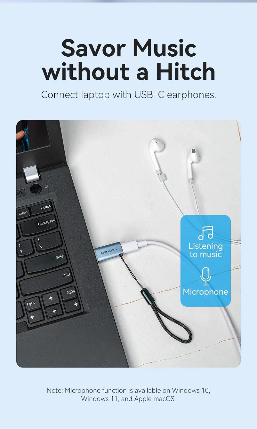 CUAH0 Переходник USB-A - USB-C Vention CUAH0 Переходник USB-A - USB-C Vention