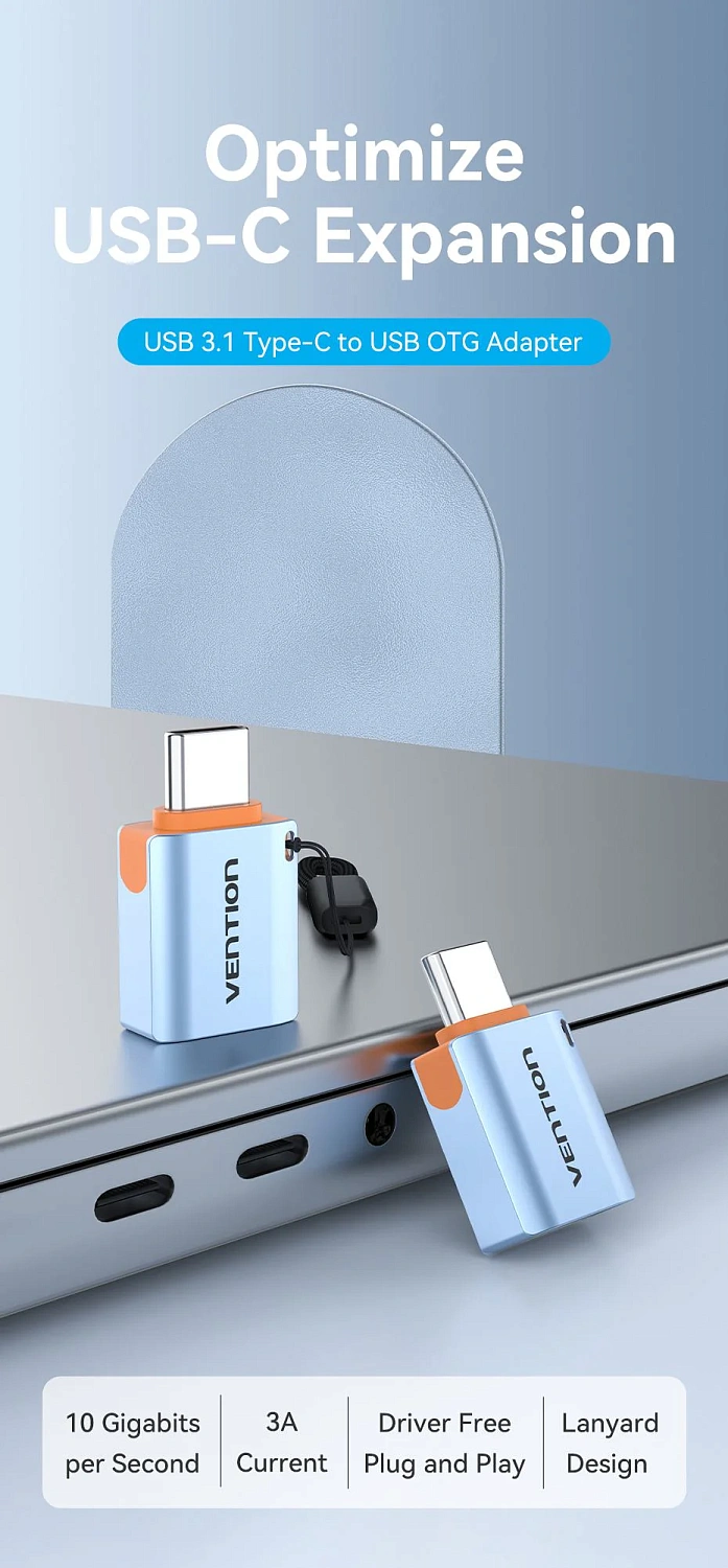 CUBH0 Переходник USB-C - USB-A Vention CUBH0 Переходник USB-C - USB-A Vention