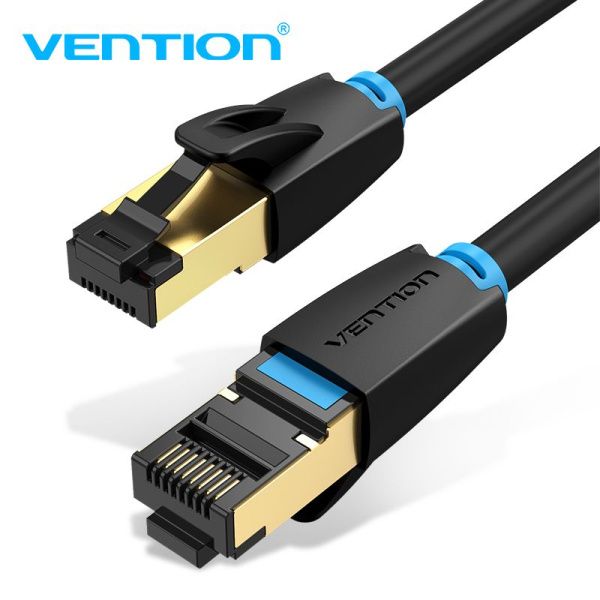 IKABF Кабель патч-корд  Vention, Cat.8 SFTP 1M черный IKABF Кабель патч-корд  Vention, Cat.8 SFTP 1M черный