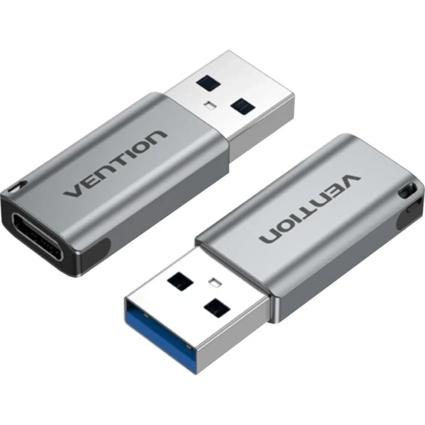 CDPH0 Переходник USB-A - USB-C Vention, серый CDPH0 Переходник USB-A - USB-C Vention, серый