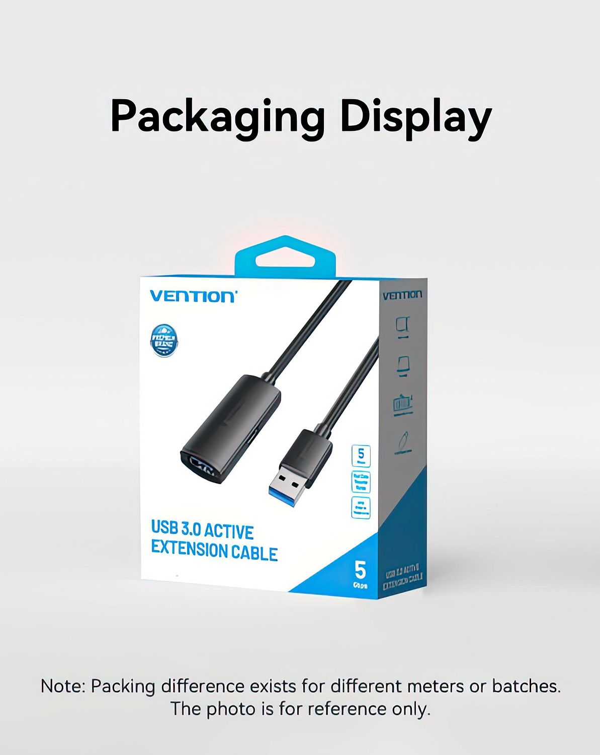 CBMBJ USB 3.0 Type-A Male to Type-A Female Active Extension Cable 5M Black CBMBJ USB 3.0 Type-A Male to Type-A Female Active Extension Cable 5M Black