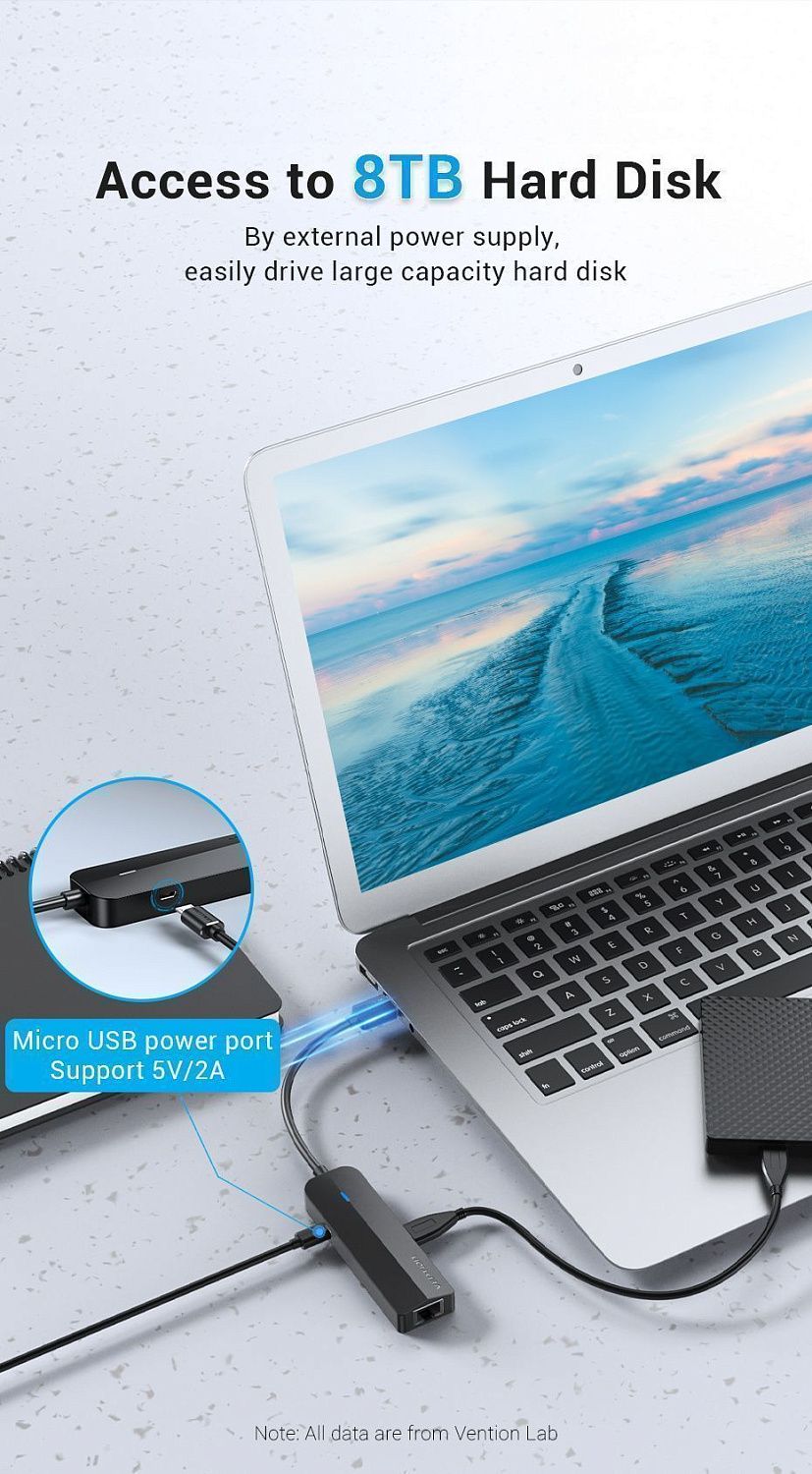CHNBB Док-станция Vention USB 3.0 - 3xUSB-A 3.0, LAN 1Gbit,  длина: 0.15м, цвет: черный CHNBB Док-станция Vention USB 3.0 - 3xUSB-A 3.0, LAN 1Gbit,  длина: 0.15м, цвет: черный