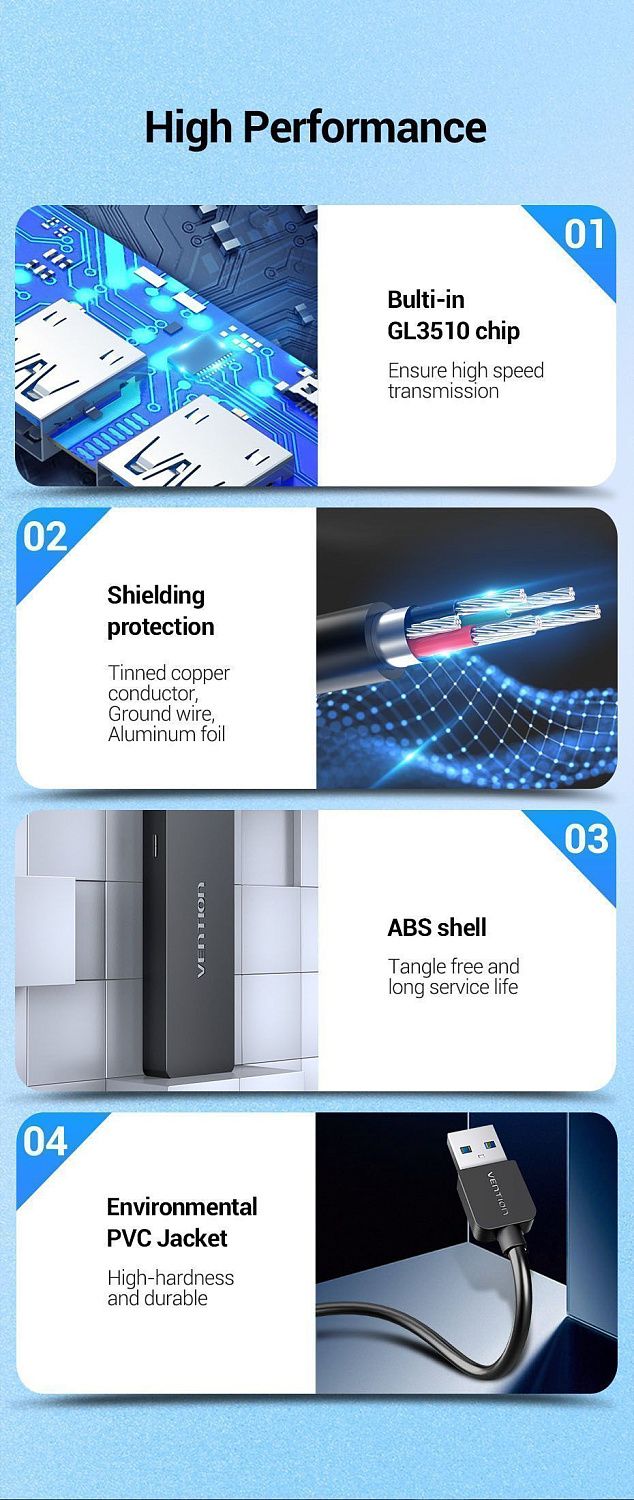 CHLBF USB-хаб Vention USB 3.0 - 4xUSB-A 3.0, длина: 1м, цвет: черный CHLBF USB-хаб Vention USB 3.0 - 4xUSB-A 3.0, длина: 1м, цвет: черный
