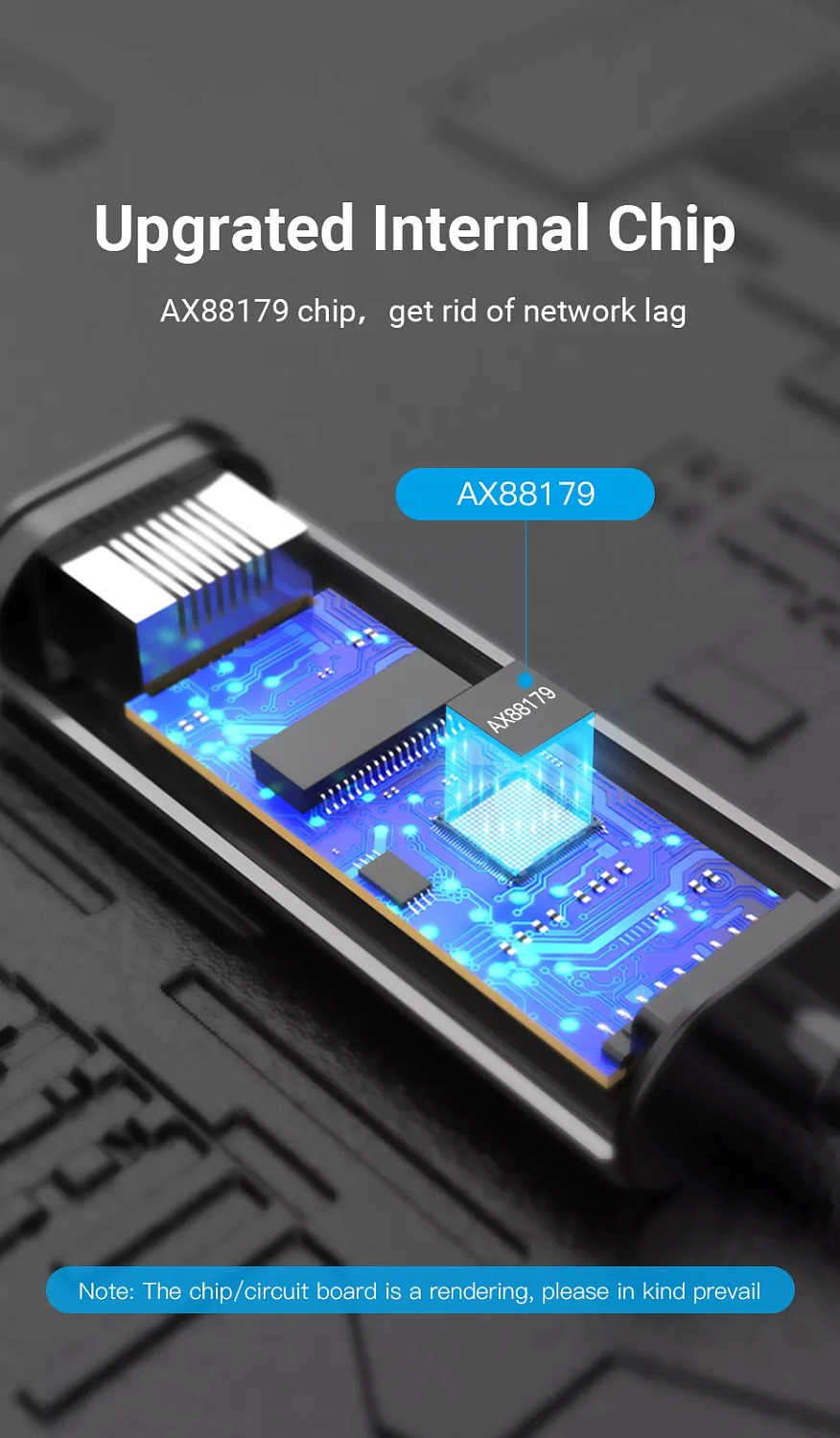 CFNHB Сетевой адаптер Vention USB Type-C - LAN 1Gbit, длина: 0.15м, цвет: серый