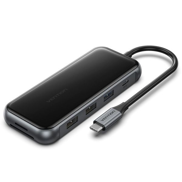 TFHHB Док-станция Vention USB-C - USB-A 3.0, 2xUSB-A 2.0, USB-C, LAN 1Gbit, SD/TF, PD 100W, длина: 0.15м TFHHB Док-станция Vention USB-C - USB-A 3.0, 2xUSB-A 2.0, USB-C, LAN 1Gbit, SD/TF, PD 100W, длина: 0.15м