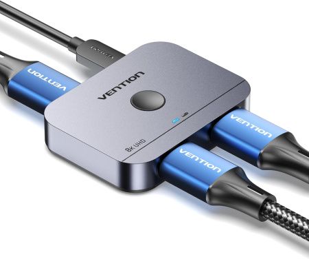 AKPH0 Переключатель двунаправленный HDMI Vention HDMI - 2xHDMI 8K, цвет: серый