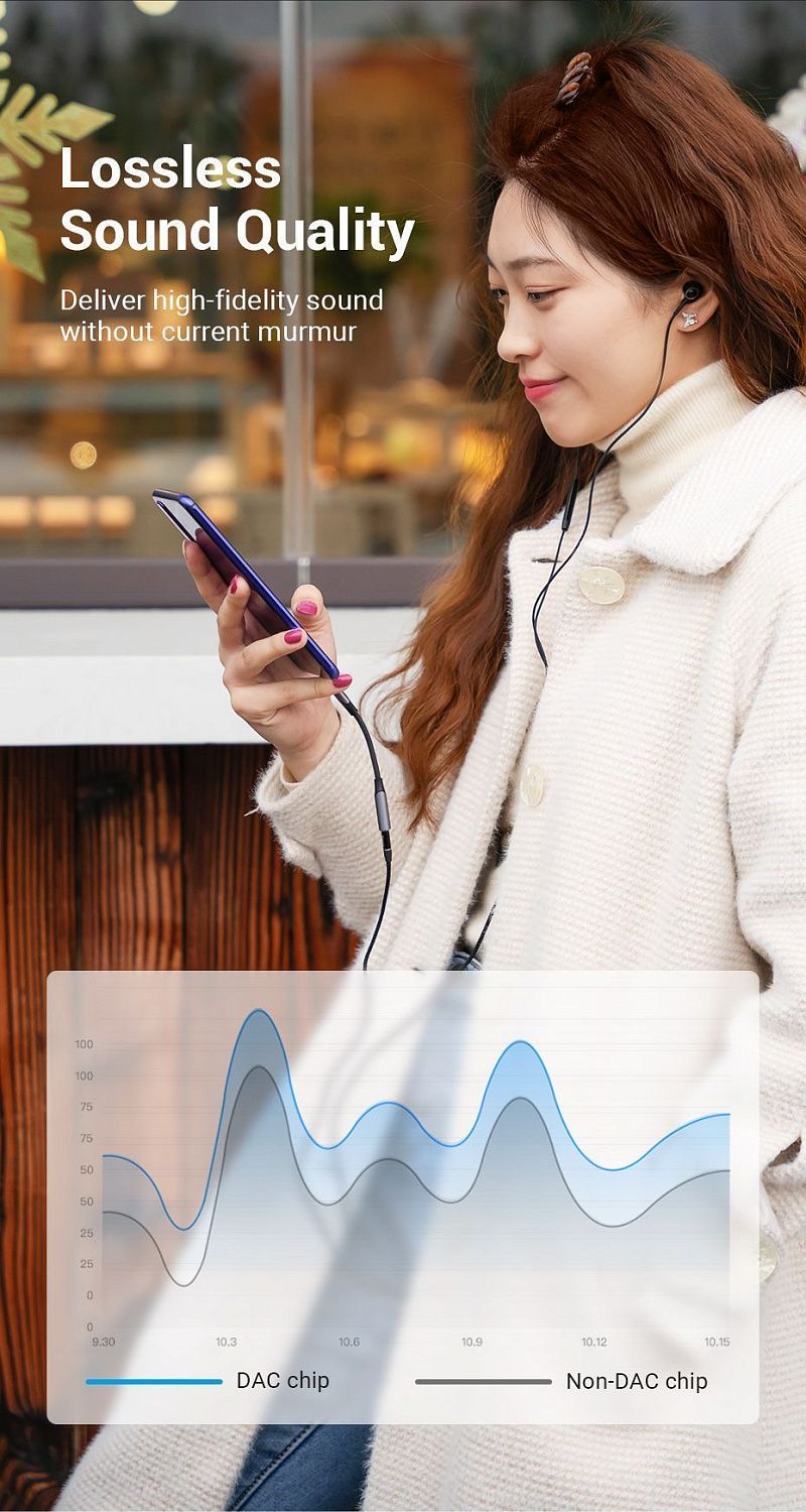 BGMHA Аудио кабель Type-C - 3.5мм Vention (с ЦАП) длина: 0.1м, цвет: серый