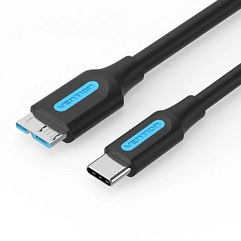 CQABD Кабель USB 3.0 C Male - USB Micro-B Male 2A Cable 0.5M Black