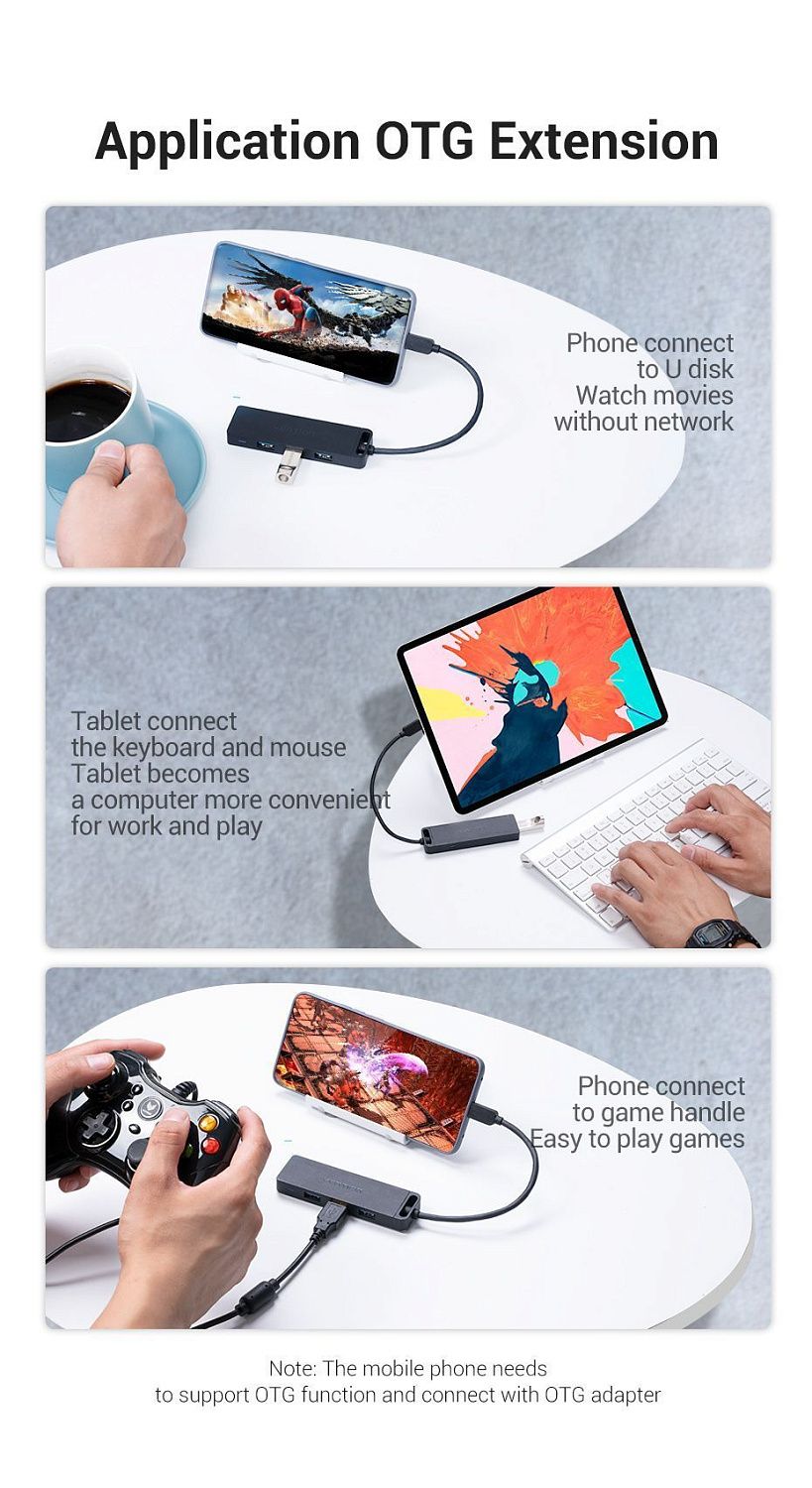 TGKBB USB-хаб Vention USB-C - 4xUSB-A 3.0, длина: 0.15м, цвет: черный TGKBB USB-хаб Vention USB-C - 4xUSB-A 3.0, длина: 0.15м, цвет: черный