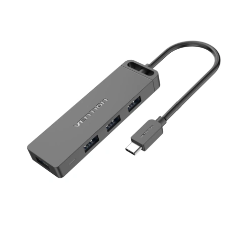 TGKBB Хаб Vention Type-C - 4xUSB 3.0, длина: 0.15м, цвет: черный