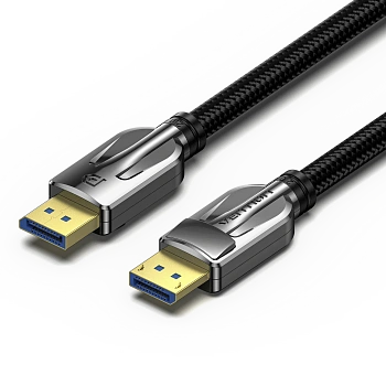 HGABG Кабель DP v2.0 10K 60Hz Vention длина: 1.5м, цвет: черный