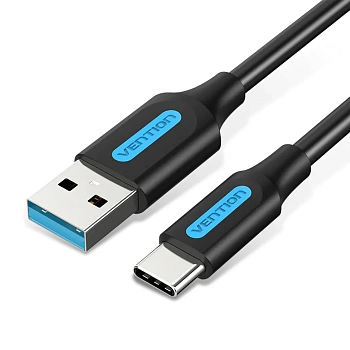 COZBG Кабель USB 3.0 A Male - USB-C Male 1.5M Black PVC