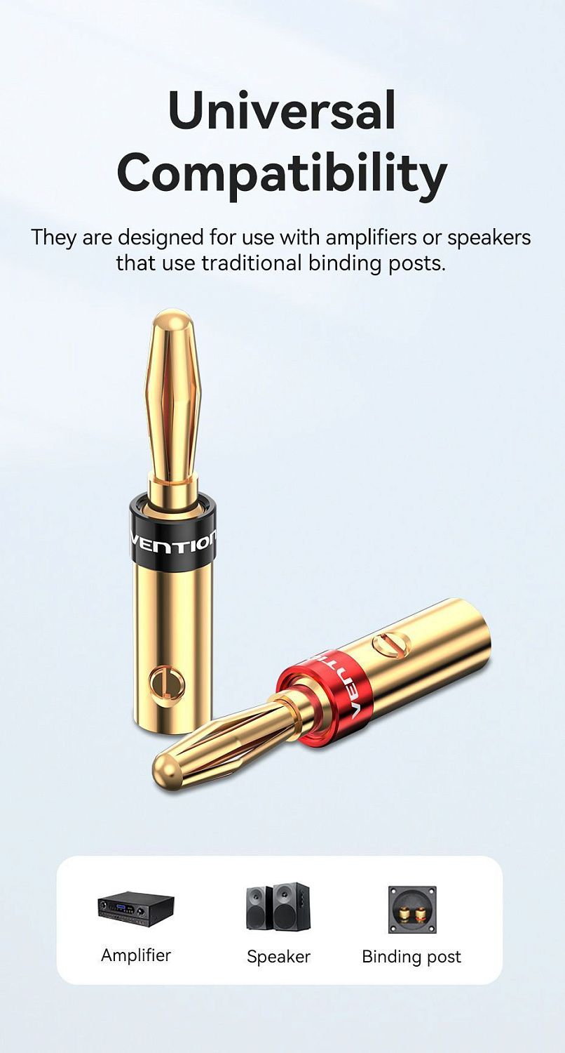 BFDJ0-2 Коннектор аудио Banana 2 шт Vention