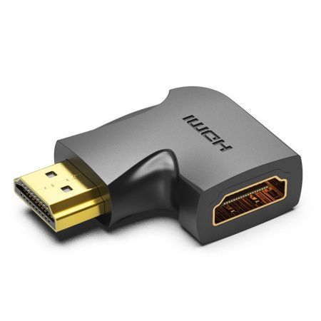 AIQB0 Переходник Vention HDMI - HDMI угловой плоский, 270 градусов, цвет: черный